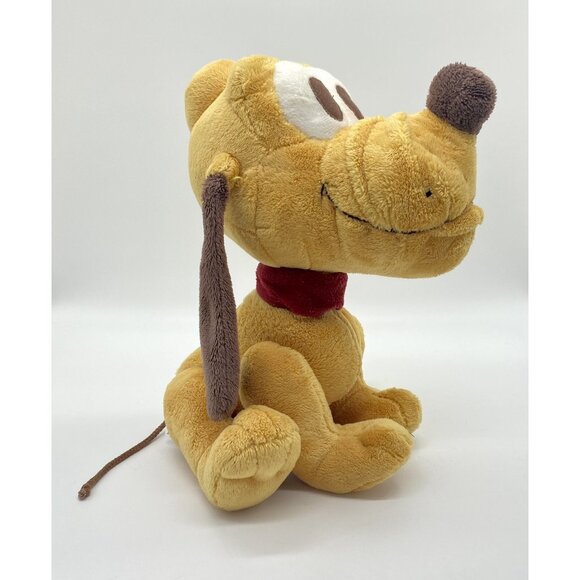Disney Pluto Plush Big Large Head Brown Ears Rope Tail 14” Stuffed Dog - Picture 1 of 5